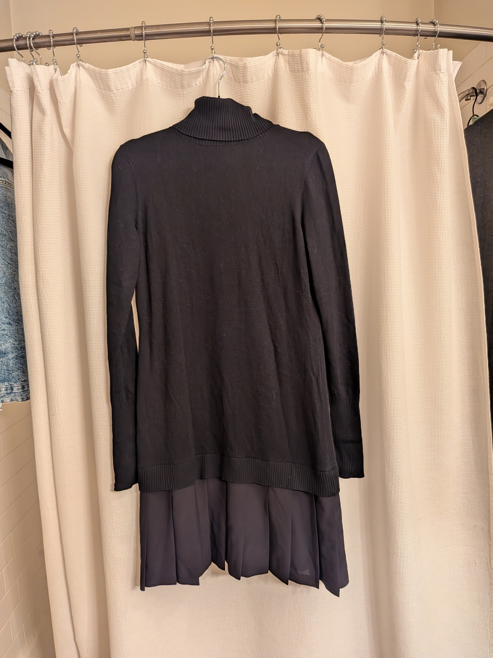 Soft Surroundings Black Layered Turtleneck Dress